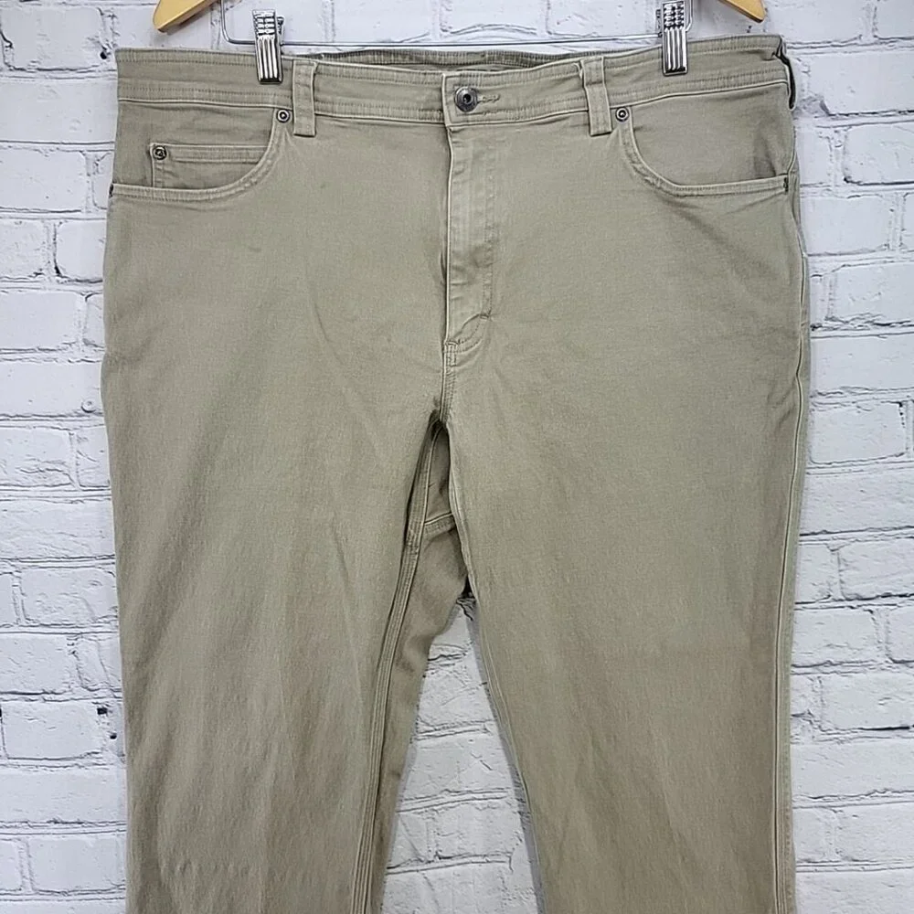 Duluth Trading Flex Fire Hose Slim Fit Mens Sz 40X30 Tan Pants Flaw Tiny Spots‎